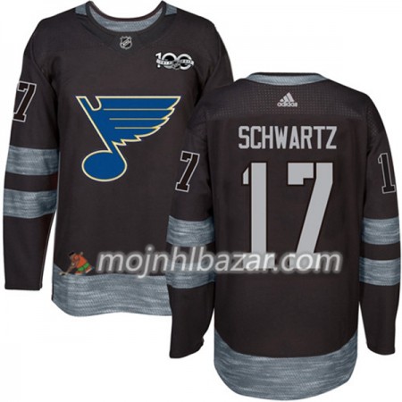 Dresovi St. Louis Blues Jaden Schwartz 17 1917-2017 100th Anniversary Adidas Crna Authentic - Muške